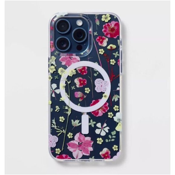 heyday Apple iPhone 15 Pro Max Pro Case with MagSafe Multicolor Floral - Picture 3 of 7